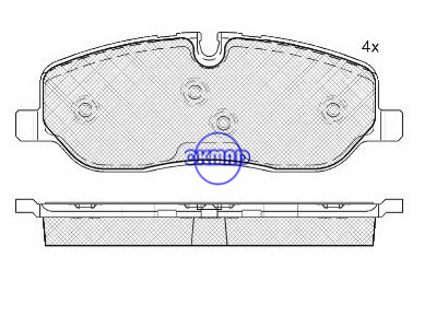 LAND ROVER DISCOVERY III RANGE ROVER III SPORT pastilha de freio FMSI:8202-D1098 OEM:VER 500020 WVA:24191,F1098